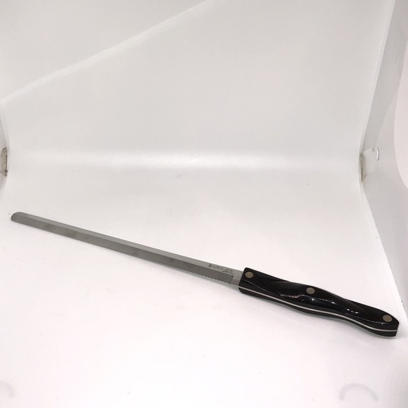 Cutco Other - CUTCO 1724 KR SERRATED BREAD KNIFE Black Handle Made in USA 15.5 Inch Vintage